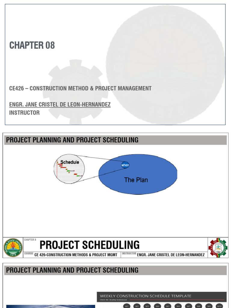 Project Scheduling in Construction Management | PDF