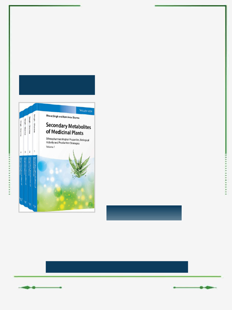 Secondary Metabolites of Medicinal Plants 4 Volume Set ...