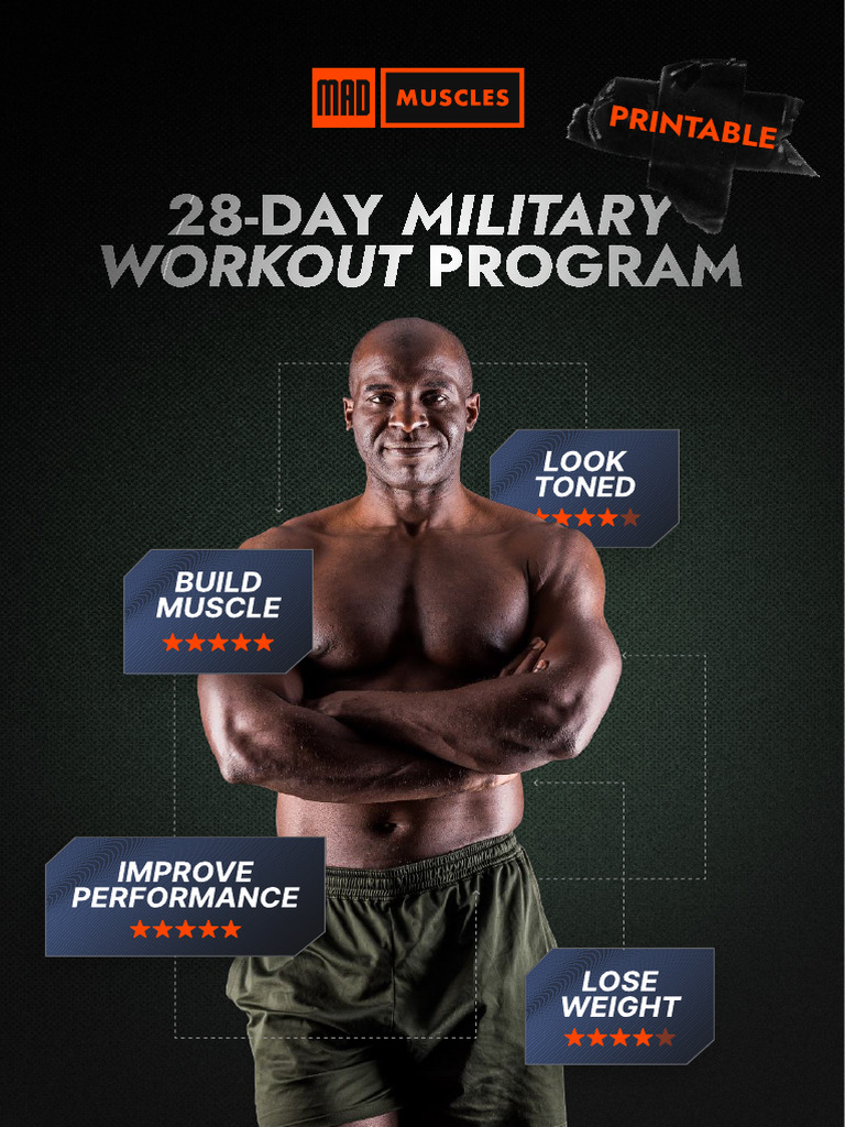 28-Day Military Workout Plan | PDF | Musculoskeletal System | Limbs ...