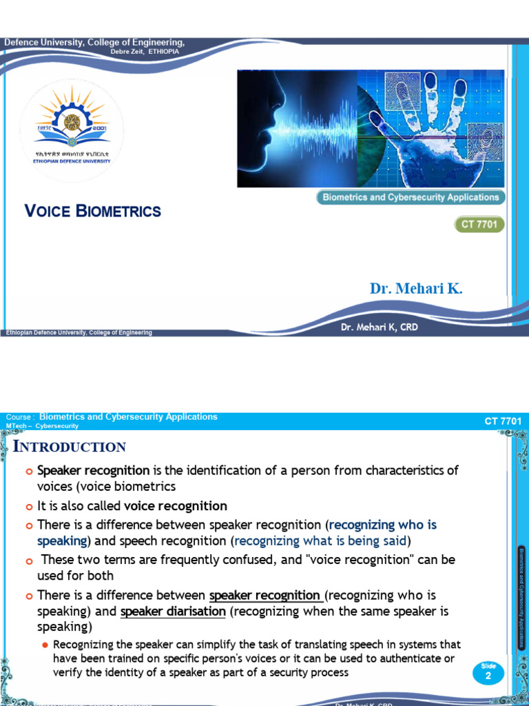 Voice Biometrics | PDF | Human Voice | Vowel
