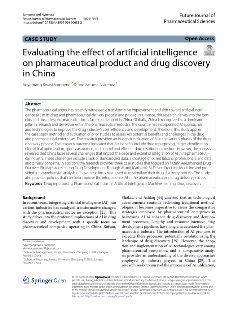 AI in China's Pharmaceutical Industry | PDF | Artificial Intelligence ...