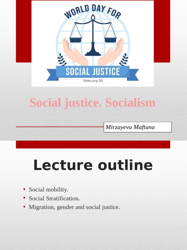 11-Lecture_Social Justice. Socialism | PDF | Equal Opportunity ...