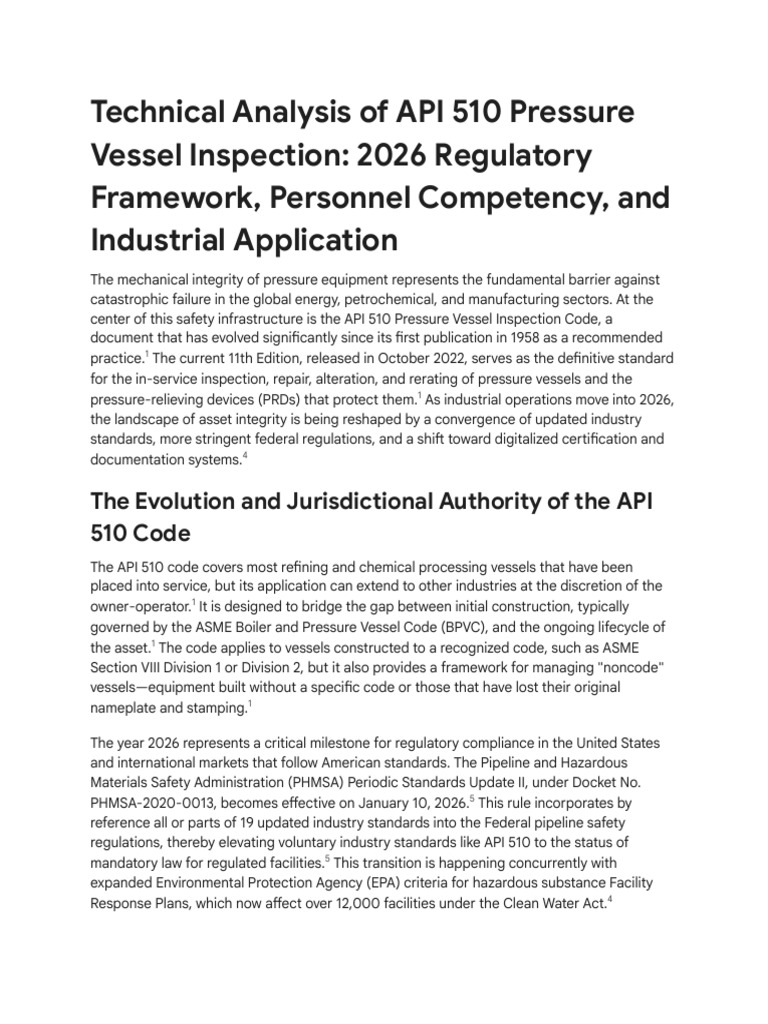 API 510 Pressure Vessel Inspection Guide | PDF | Mechanical Engineering