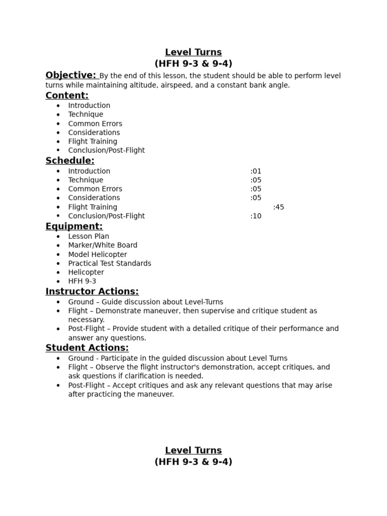 Mastering Level Turns in Helicopters | PDF