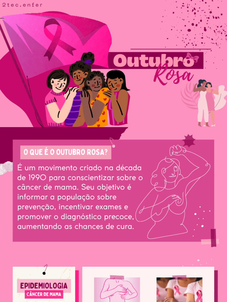 Apresentação Animada Outubro Rosa Feminina Moderna Neon PDF | PDF ...
