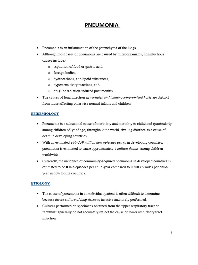 Pneumonia | PDF | Pneumonia | Infection