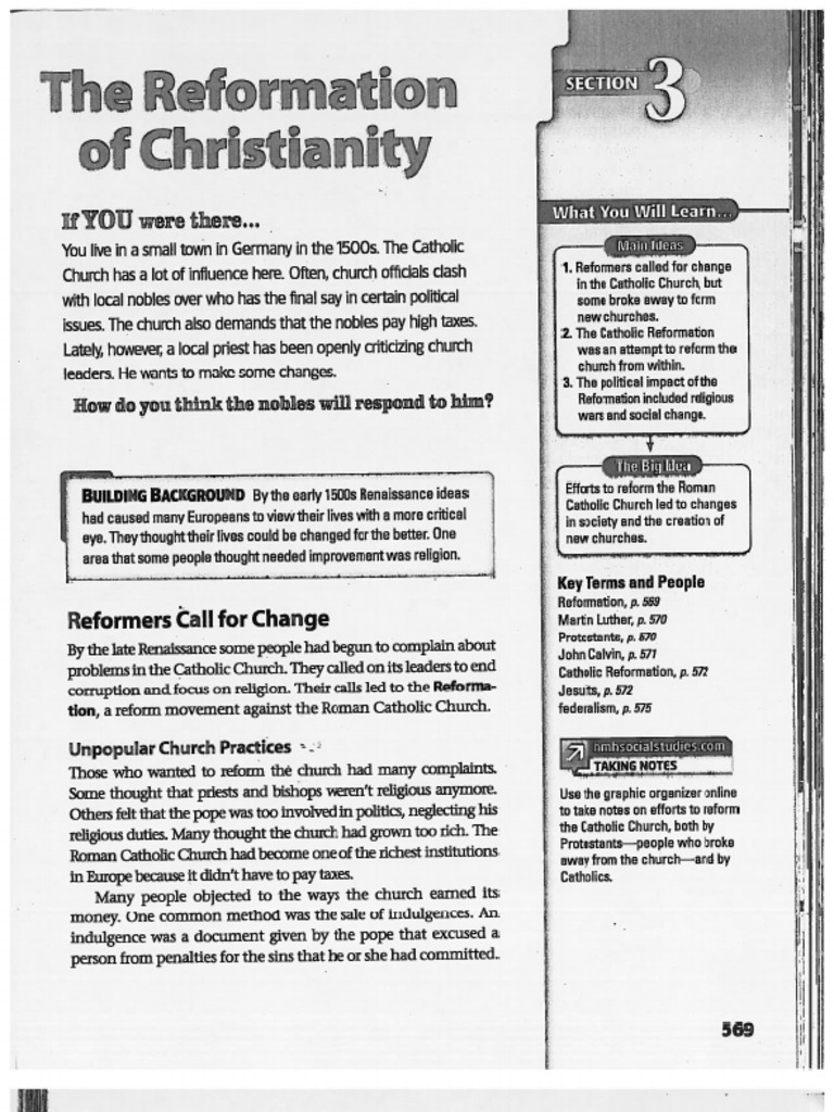 The Reformation of Christianity | PDF