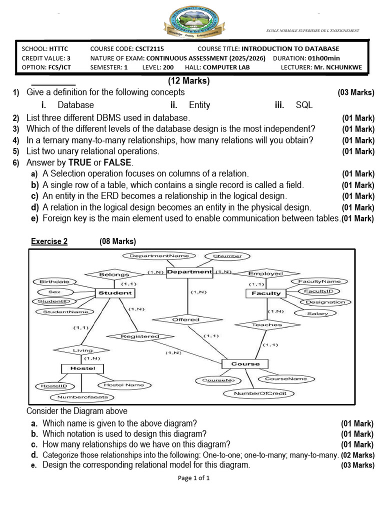 Database Concepts and Exercises Guide | PDF | Databases | Relational Model