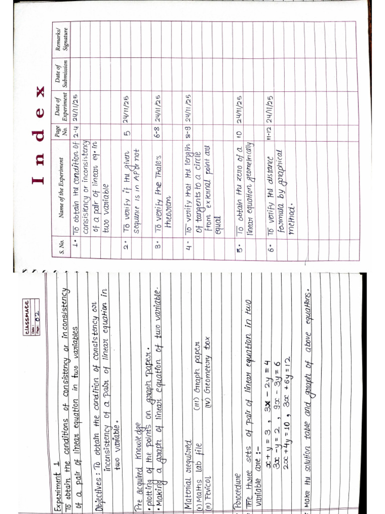 MATHS CLASS 10th LAB MANUAL | PDF