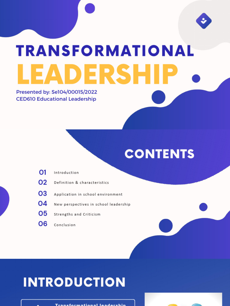 Transformational Leadership | PDF | Leadership | Transformational ...