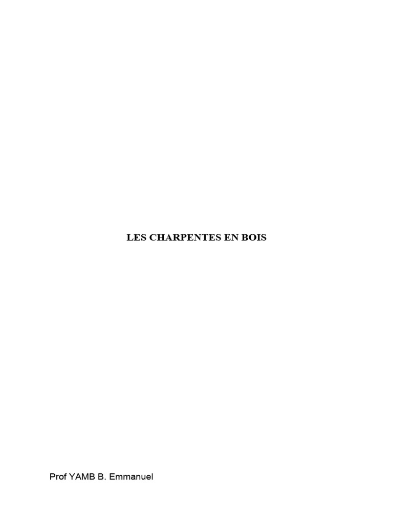 Charpentes en bois : contraintes et calculs | PDF | Flexion (matériau ...