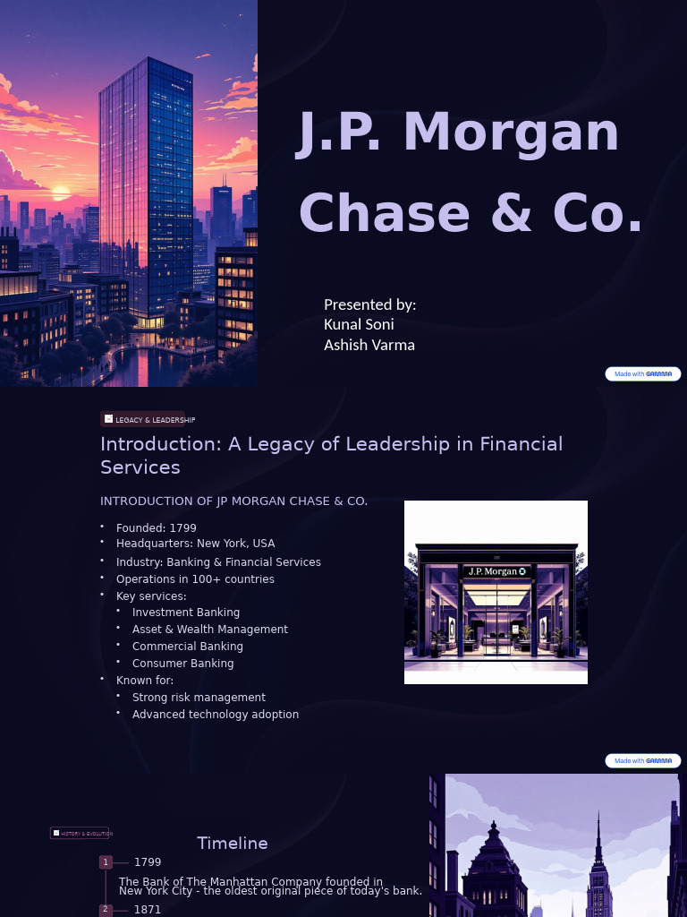 J.P. Morgan Chase: Legacy & Innovation Insights | PDF | Jp Morgan Chase ...