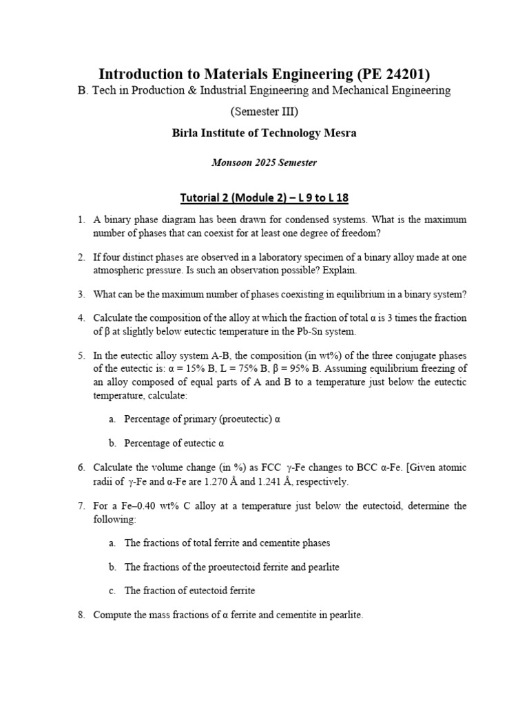 Materials Engineering: Phase Diagrams & Alloys | PDF | Steel | Phase ...