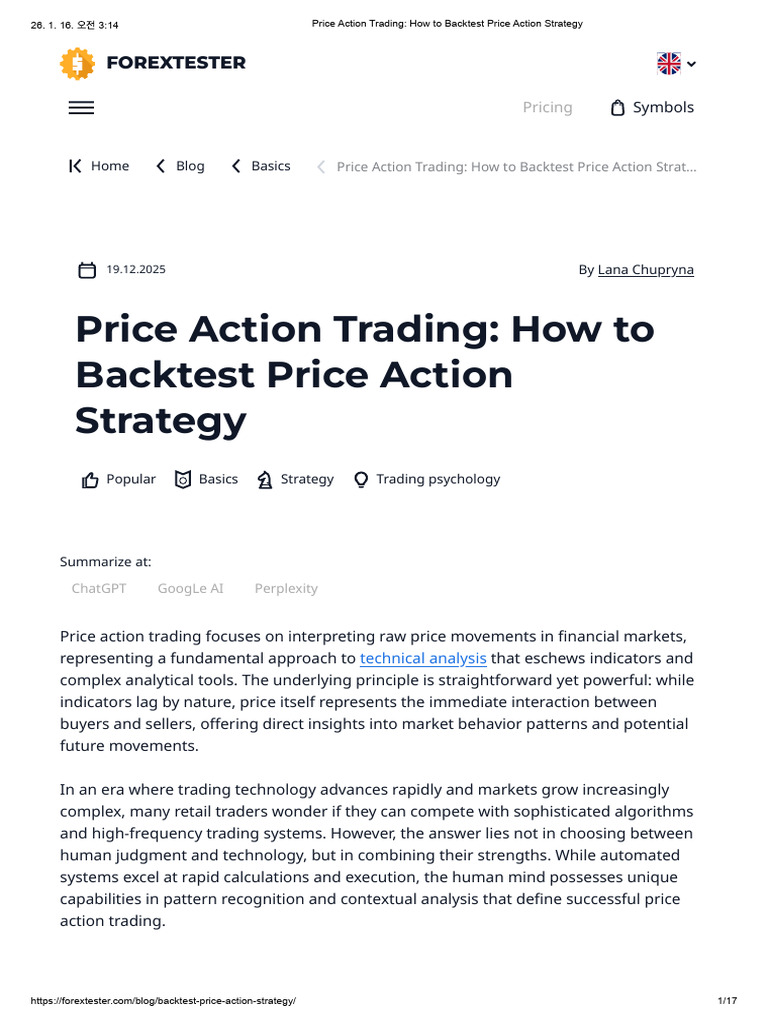 Backtesting Price Action Trading Strategies | PDF | Private Sector ...