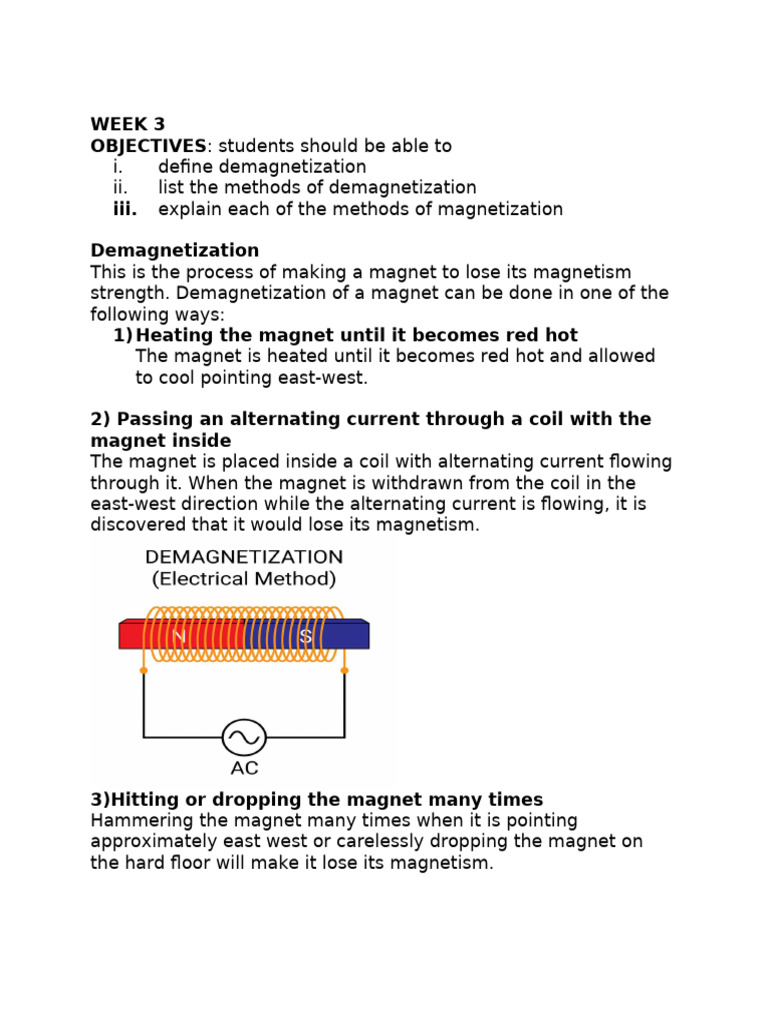 Demagnetization Methods Explained | PDF