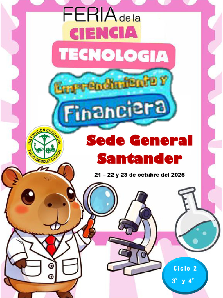 Feria de Ciencia y Emprendimiento 2025 | PDF | Iniciativa empresarial ...