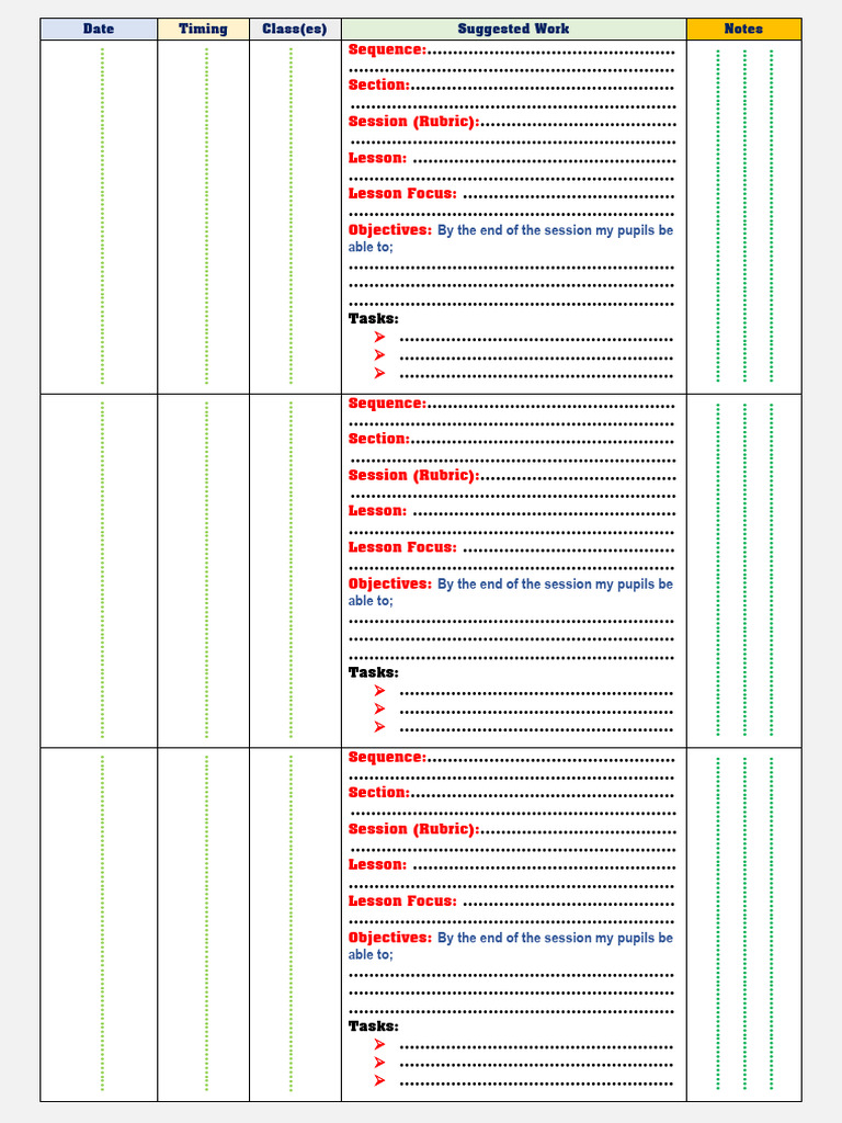Daily Copybook Suggested Work Paper | PDF