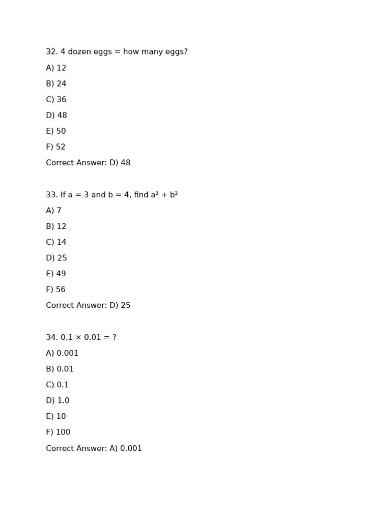 Efficiency in Maths | PDF