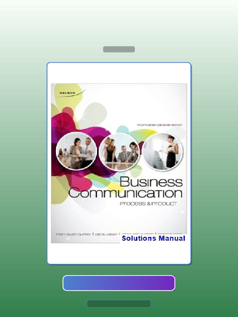 Test Bank for Business Communication Process and Product Brief Canadian ...