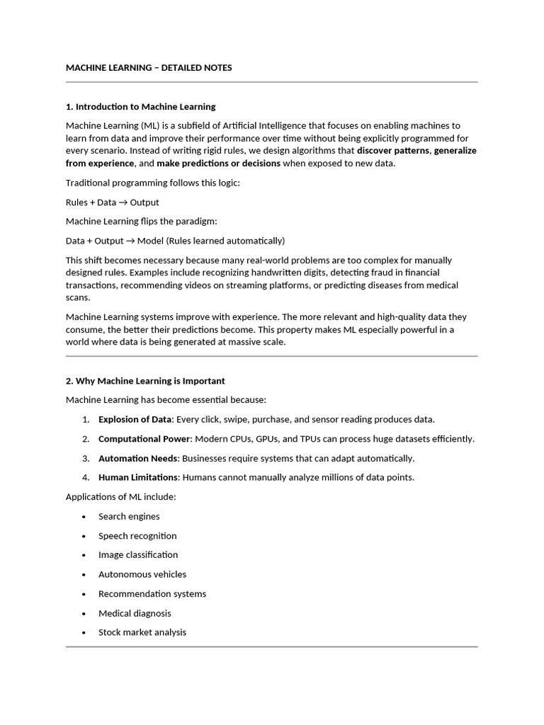MACHINE LEARNING | PDF | Machine Learning | Regression Analysis