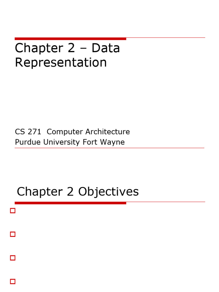 Data Representation in Computer Systems | PDF | Decimal | Integer ...