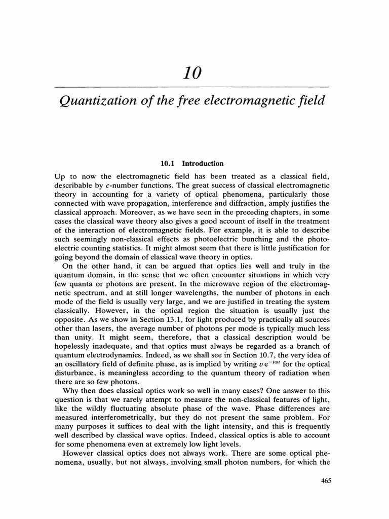 Quantum Electromagnetic Field Theory | PDF | Field (Physics) | Photon
