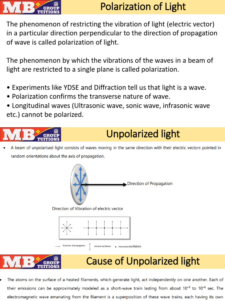 Understanding Light Polarization Concepts | PDF