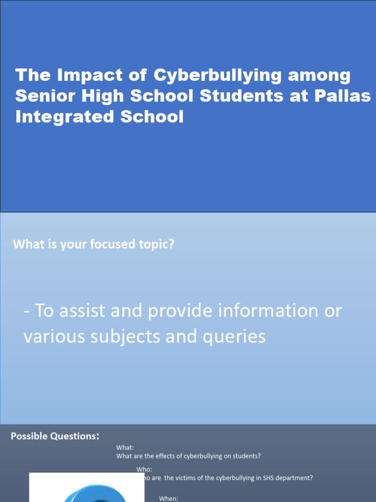 Pr Final | PDF | Cyberbullying | Bullying