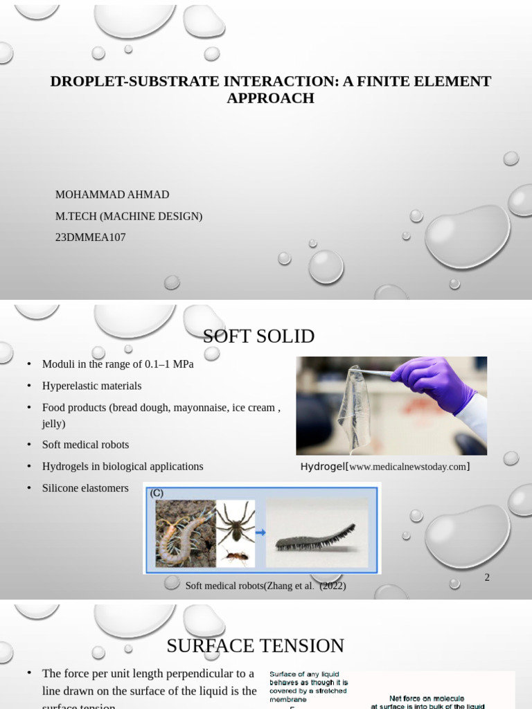 Droplet on soft solid2 | PDF | Elasticity (Physics) | Wetting
