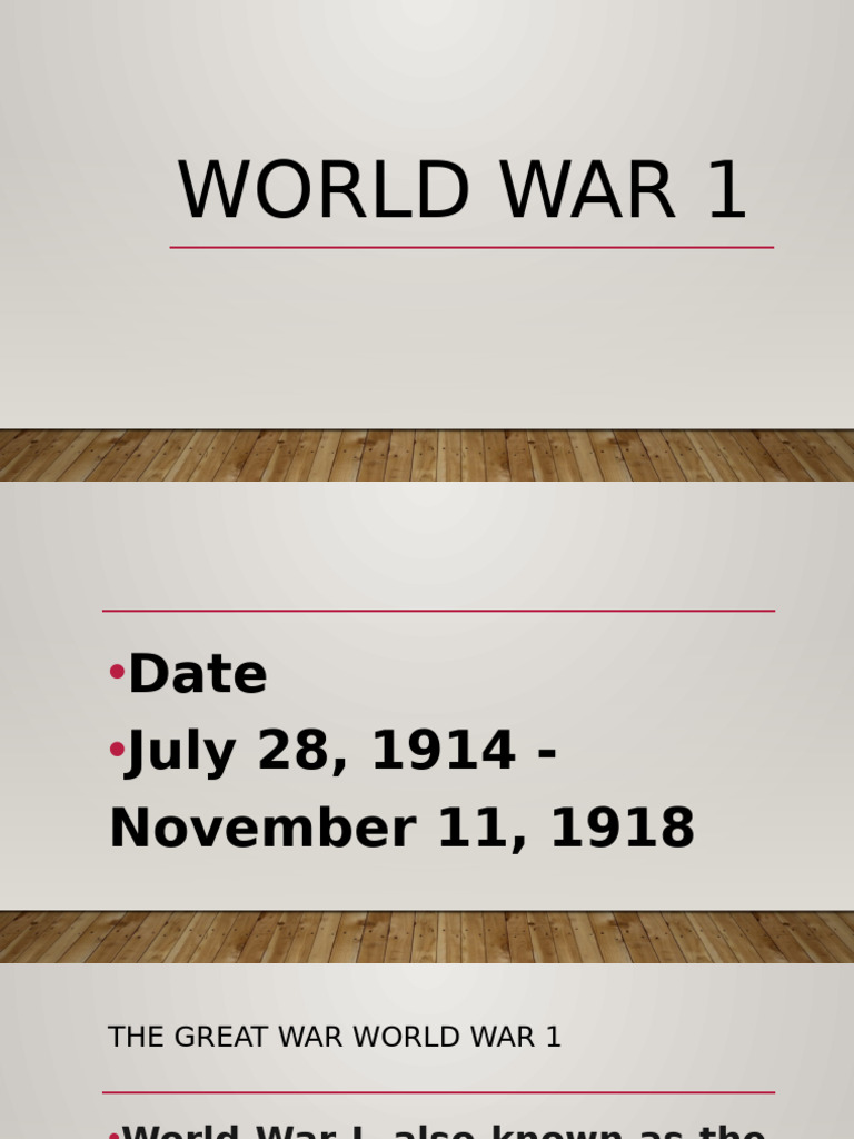Causes and Effects of World War I | PDF | World War I | Allies Of World ...