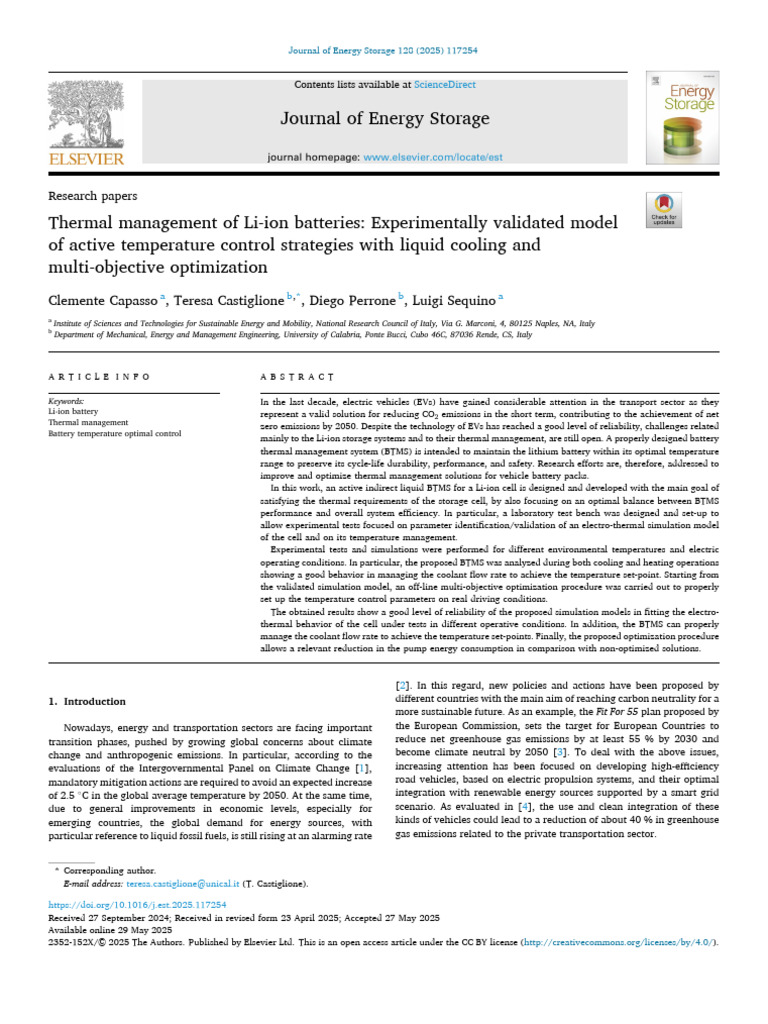 Optimizing Li-ion Battery Thermal Management | PDF | Climate Change ...