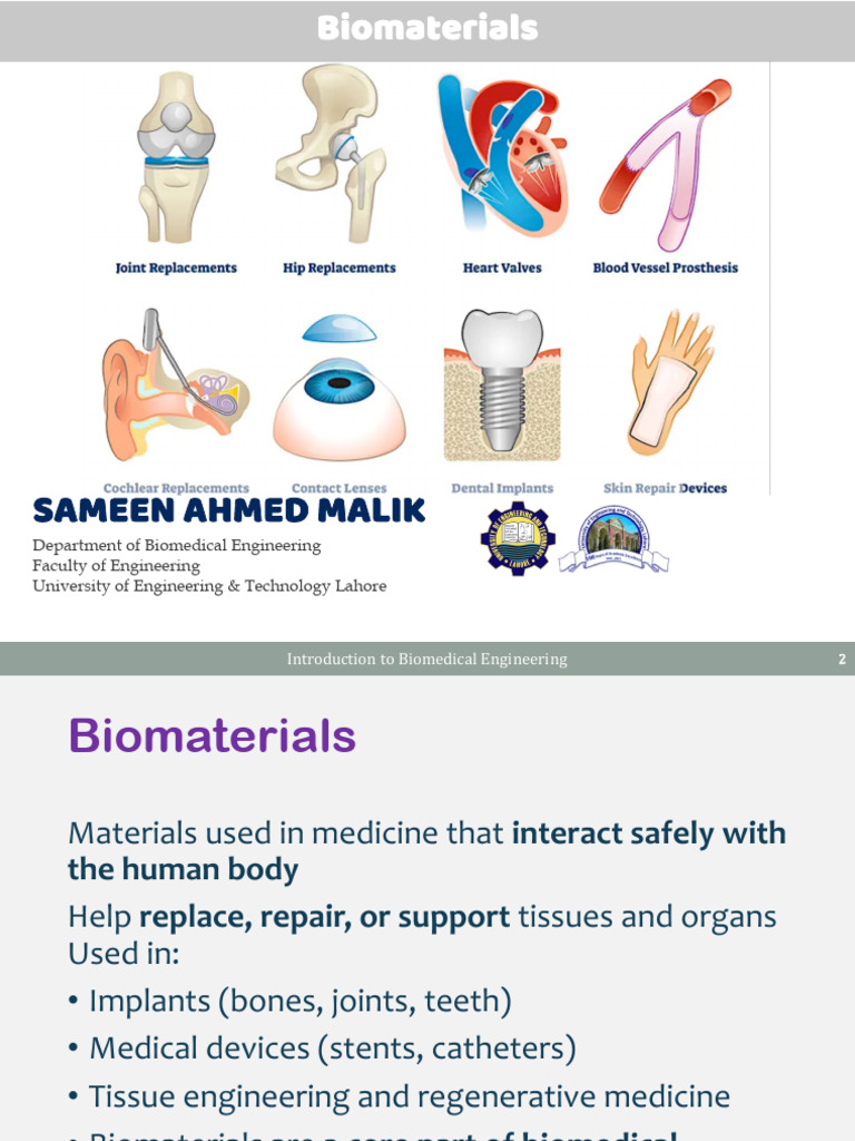 Lecture 16 | PDF | Biomaterial | Implant (Medicine)