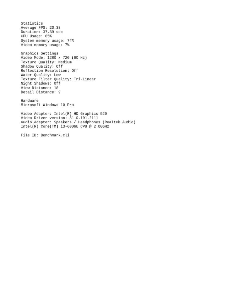 System Performance Benchmark Report | PDF