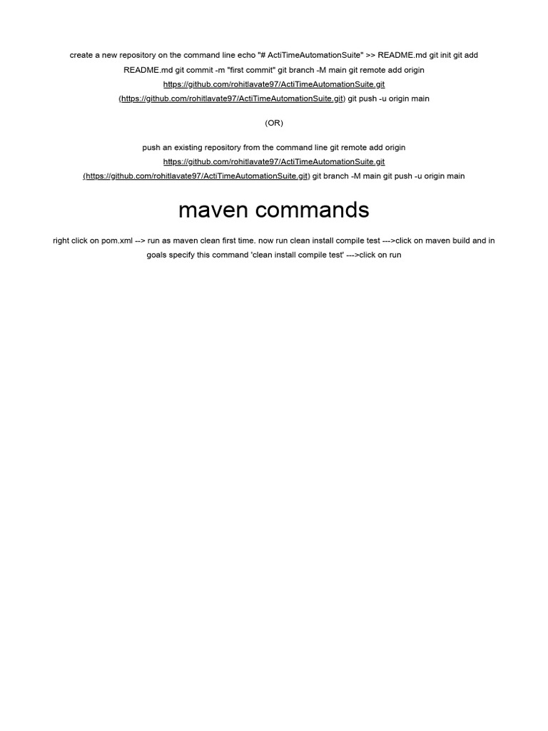 Git and Maven Setup Guide | PDF