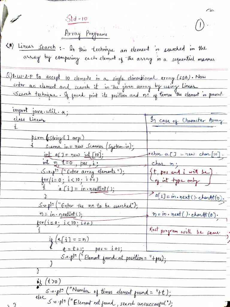 Java Array Search and Sort Techniques | PDF