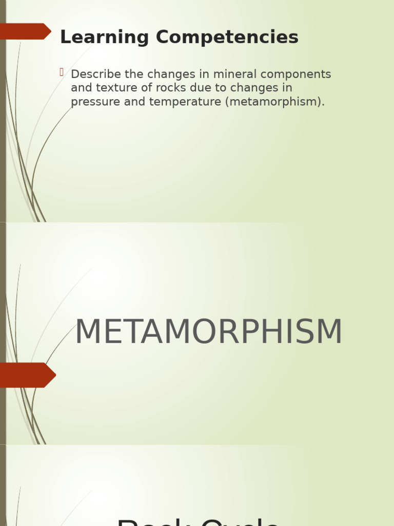 8-metamorphism | PDF | Rock (Geology) | Geology
