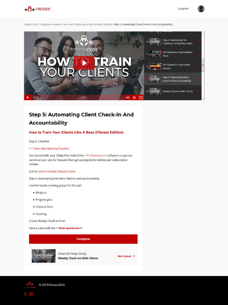 13-Step 5- Automating Client Check-In and Accountability | PDF