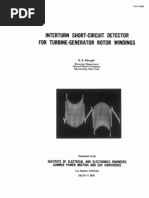 GE GER 2668 Interturn Short Circuit Detector for Turbine Generator Rotor Windings