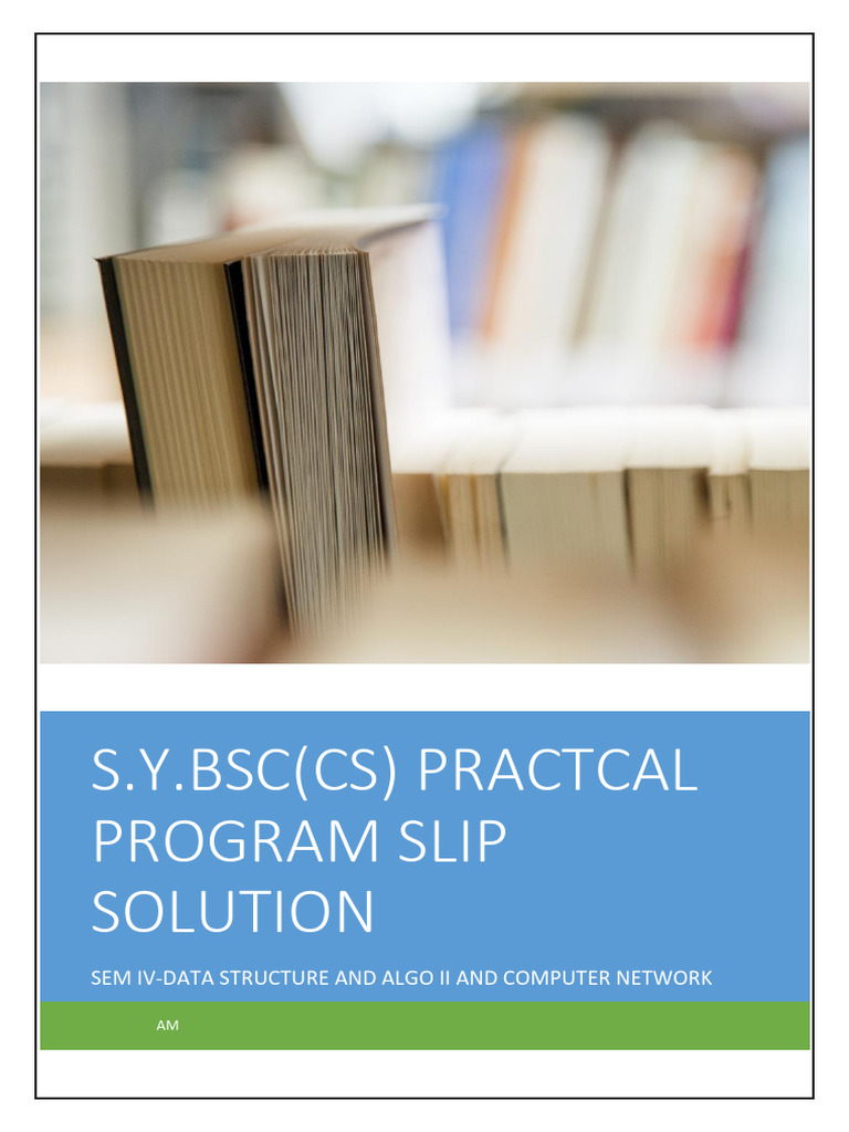 SYBCS Slip Solution SEM II | PDF | Theoretical Computer Science ...