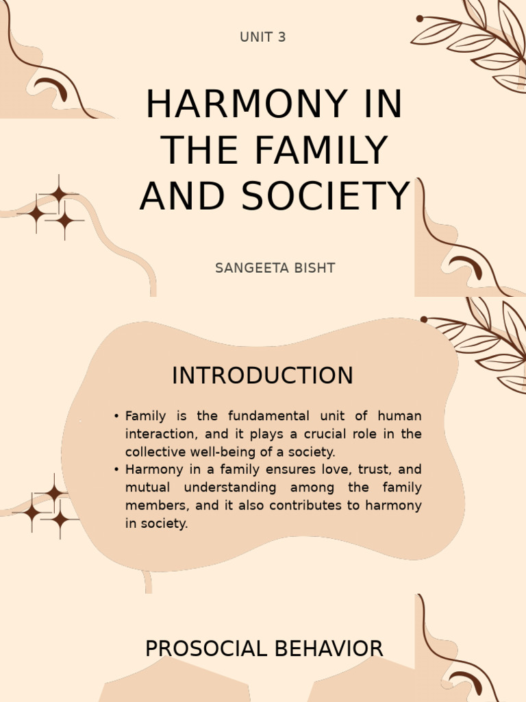 UHV Unit 3 & 4 | PDF | Emotions | Community