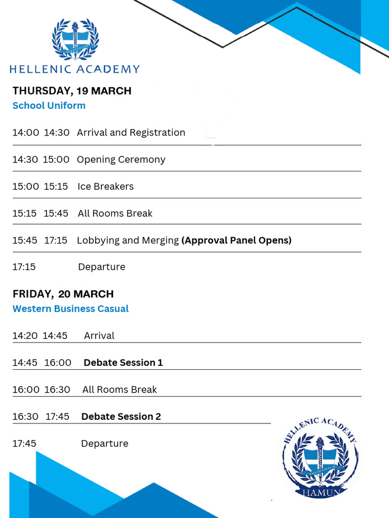 School Debate Schedule April 2024 | PDF
