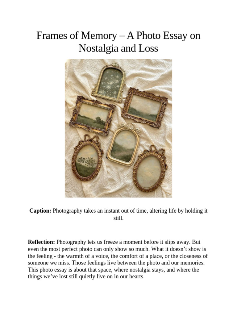Nostalgia and Loss in Photography | PDF