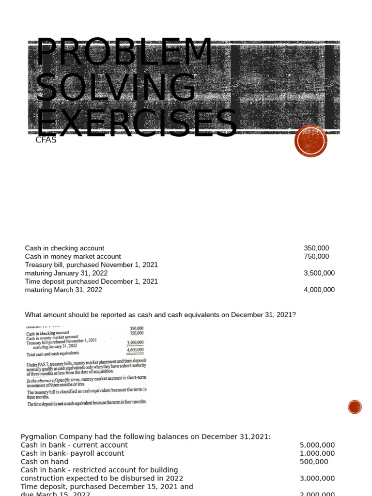 Problem Solving | PDF | Cash | Investing