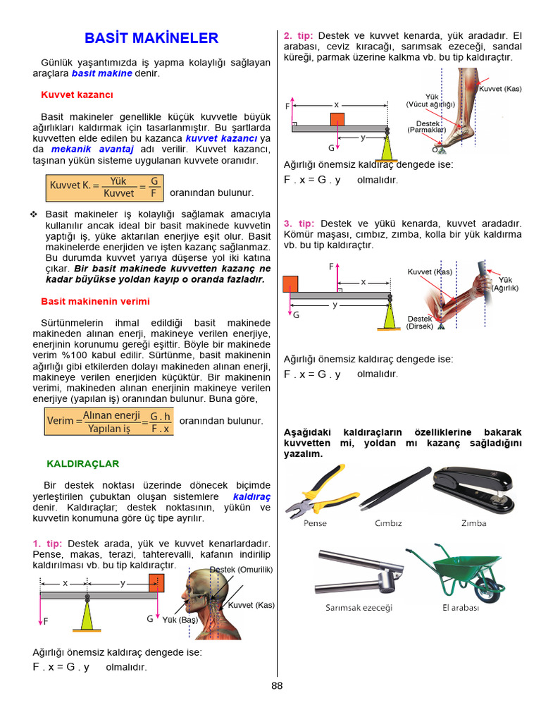 13 Basit Makineler | PDF