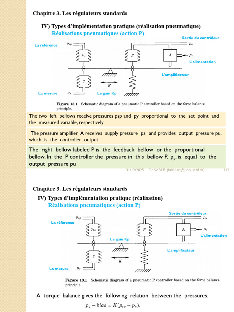 Implémentations Pneumatiques des Régulateurs | PDF | Rétroaction ...