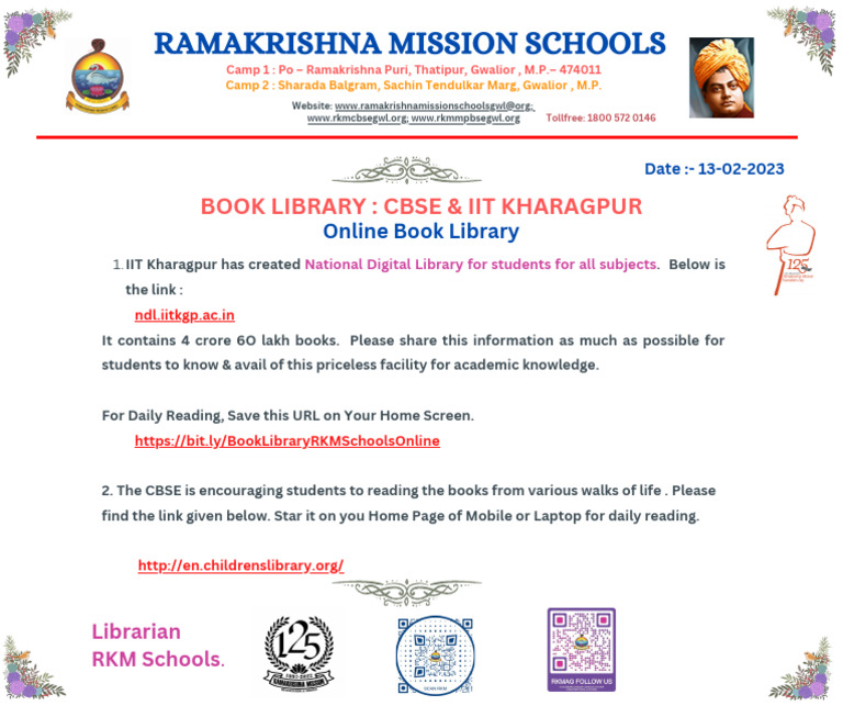 Book Library for Children From CBSE & IIT Kharagpur | PDF