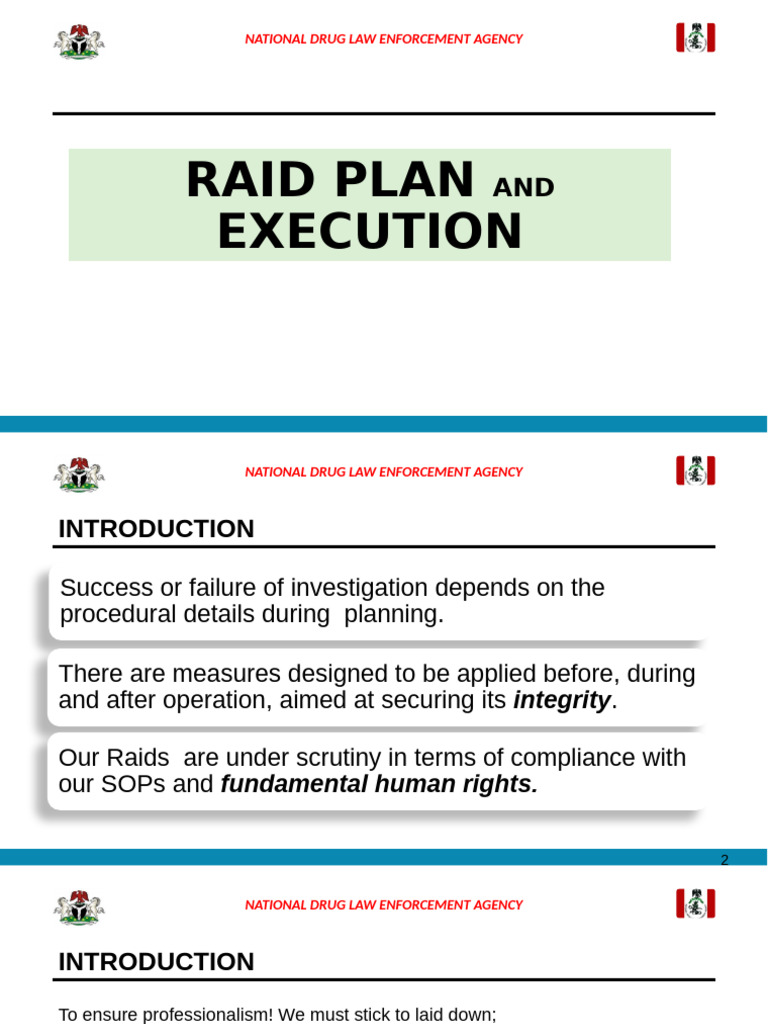 NDLEA Raid Planning and Execution Guide | PDF | Law Enforcement Agency ...