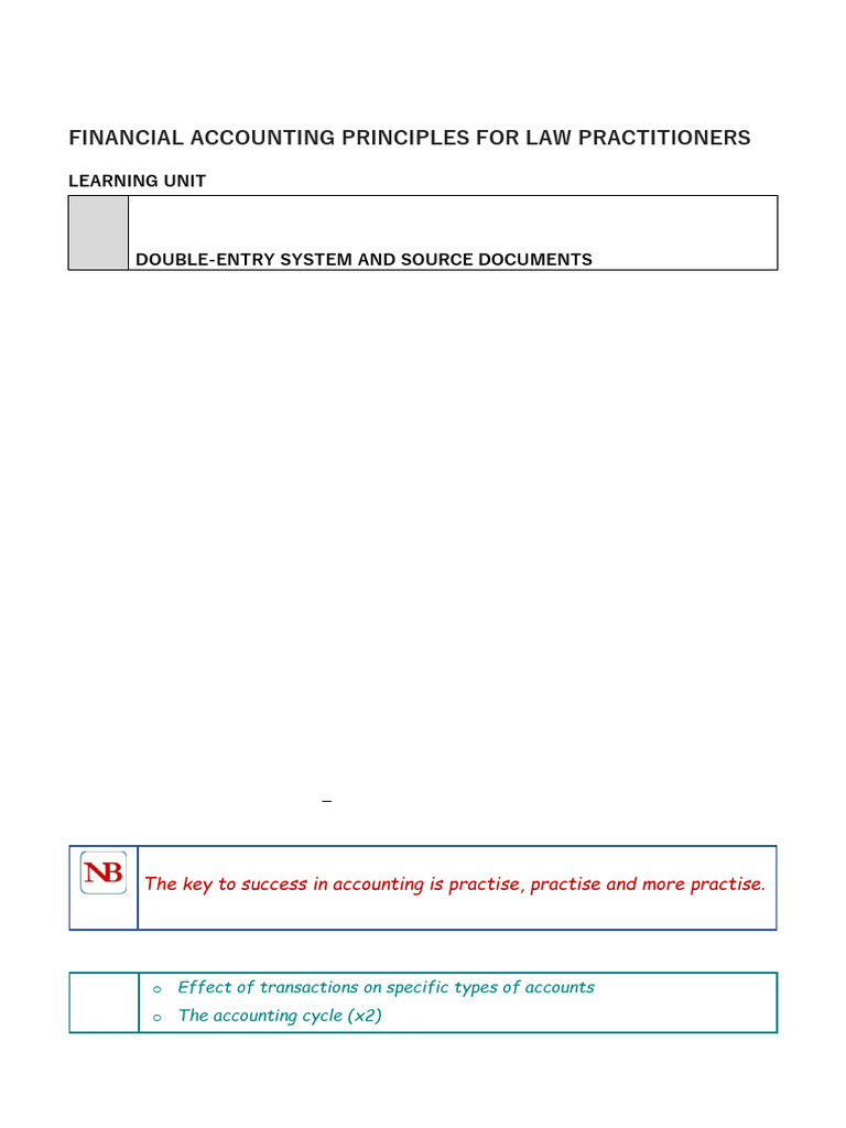 Financial Accounting for Law Practitioners | PDF | Debits And Credits ...