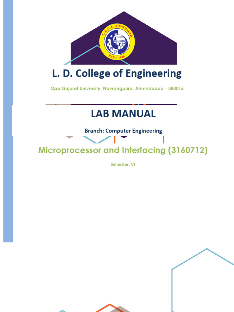 Microprocessor Interfacing Lab Manual | PDF | Assembly Language ...