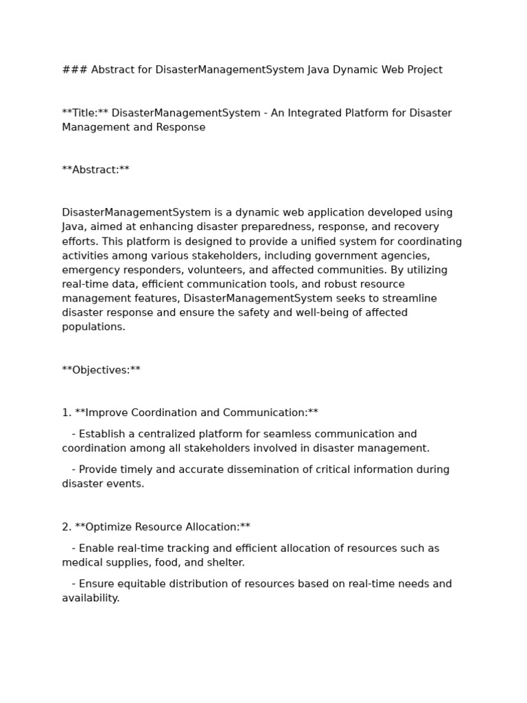 Disaster Management | PDF | World Wide Web | Internet & Web